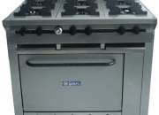 Cocina 6 hornillas mas horno en acero inoxidable …, usado segunda mano  Valencia